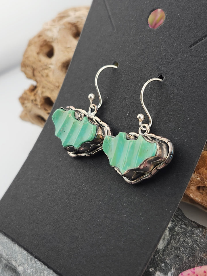 Turquoise Bat Dangle Earrings