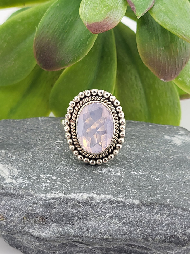 925 Sterling Silver Lavender Quartz Ring