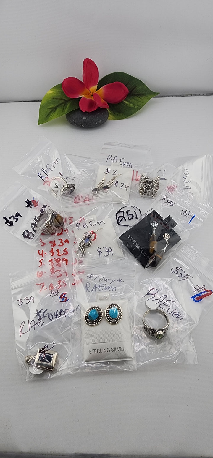 AM SHOW 48HR RESERVED FOR: RAEven - 11/6/2025 FL tiktok Live Show - 8 Sterling Silver Items