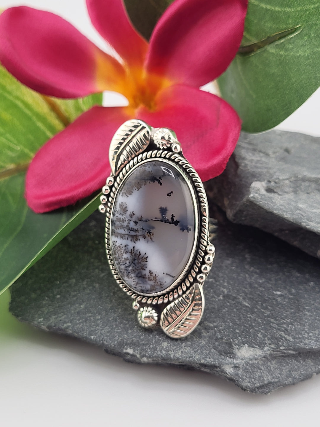 Dendritic Opal Ring