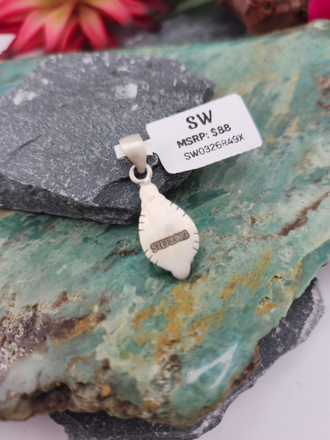 Southwest 925 Sterling Silver Palomino Turquoise Pendant
