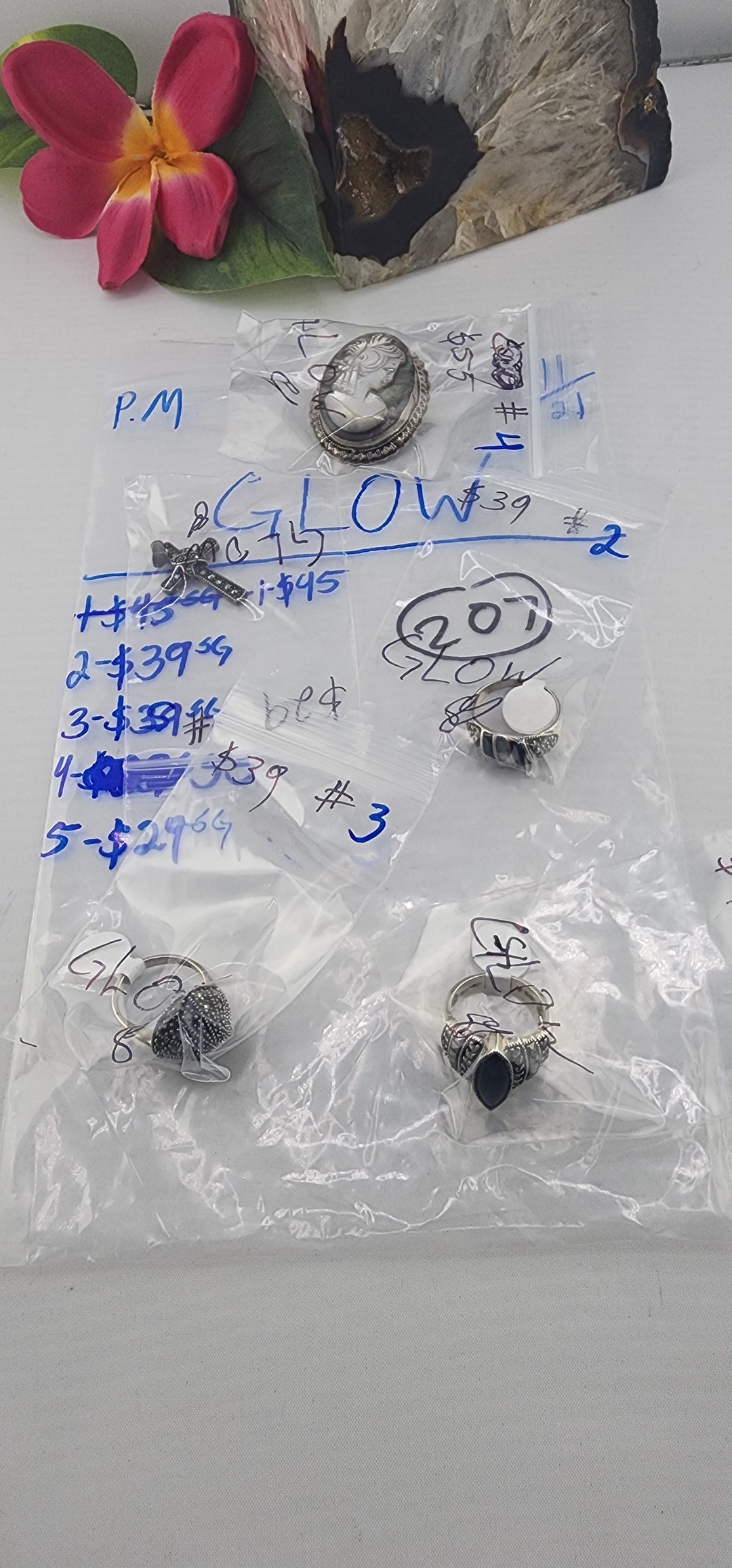 PM SHOW 48HR - RESERVED FOR: GLOW - 11/21/2025 tiktok Live Show - 5 Sterling Silver Items