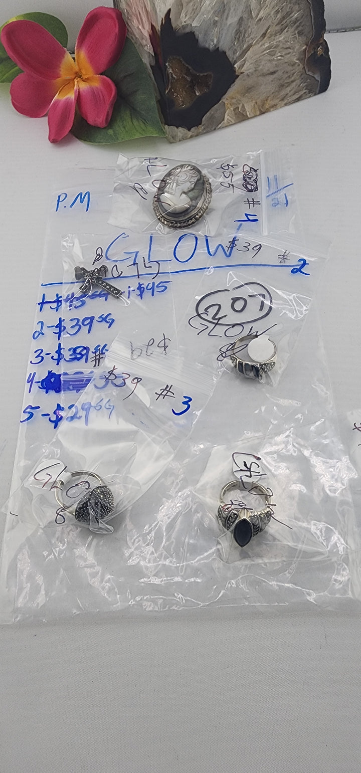 PM SHOW 48HR - RESERVED FOR: GLOW - 11/21/2025 tiktok Live Show - 5 Sterling Silver Items