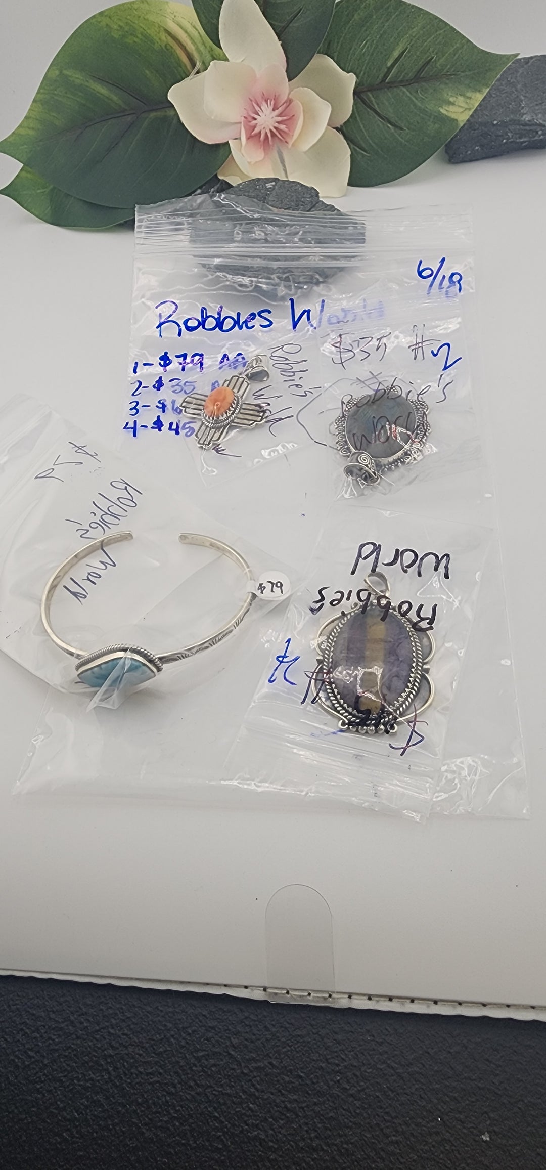 RESERVED FOR: Robbies World - 6/18/2025 tiktok Reservation Live Show - 4 Sterling Silver Items