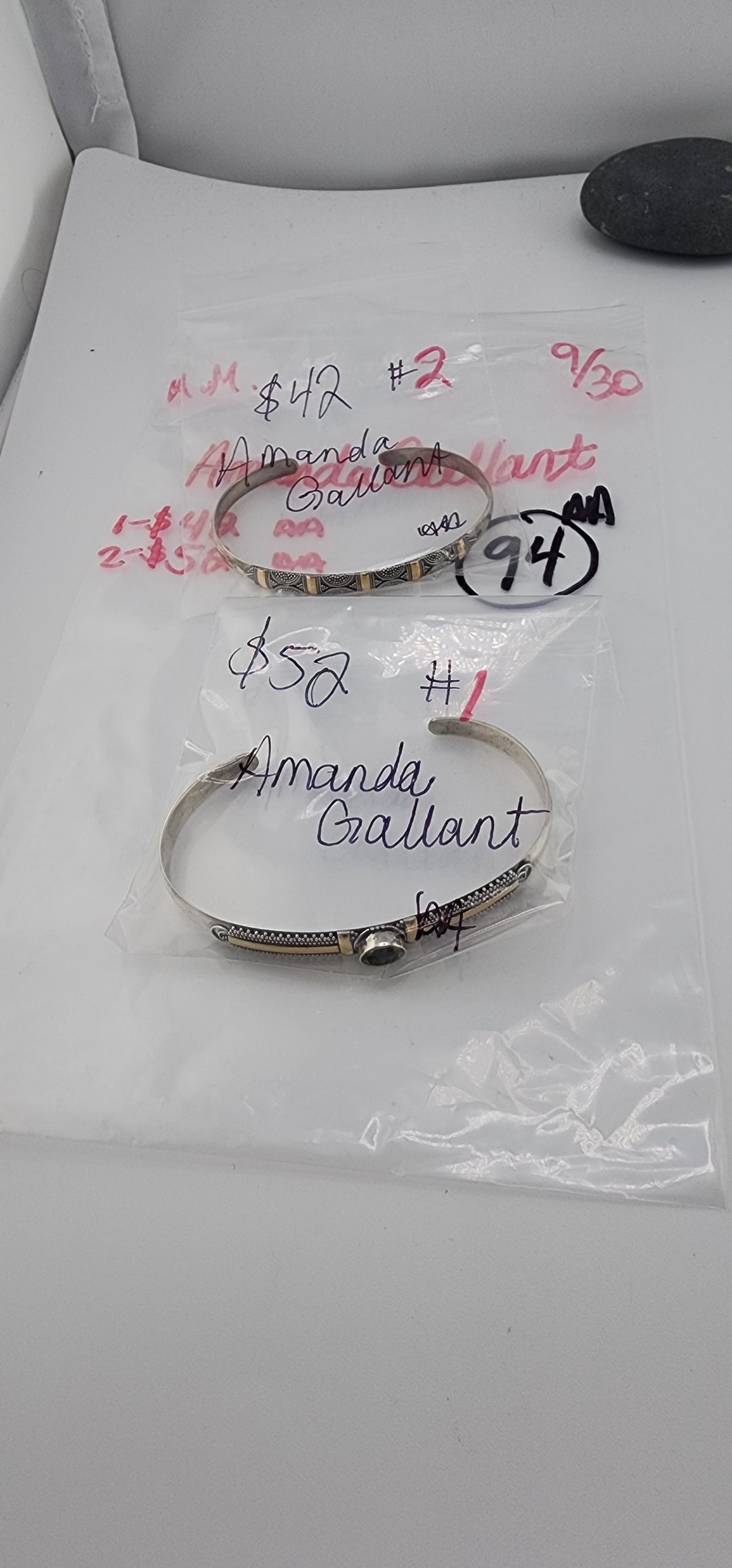 AM SHOW 48HR RESERVED FOR: Amanda Gallant - 9/30/2025 FL tiktok Live Show -  2 Sterling Silver Items