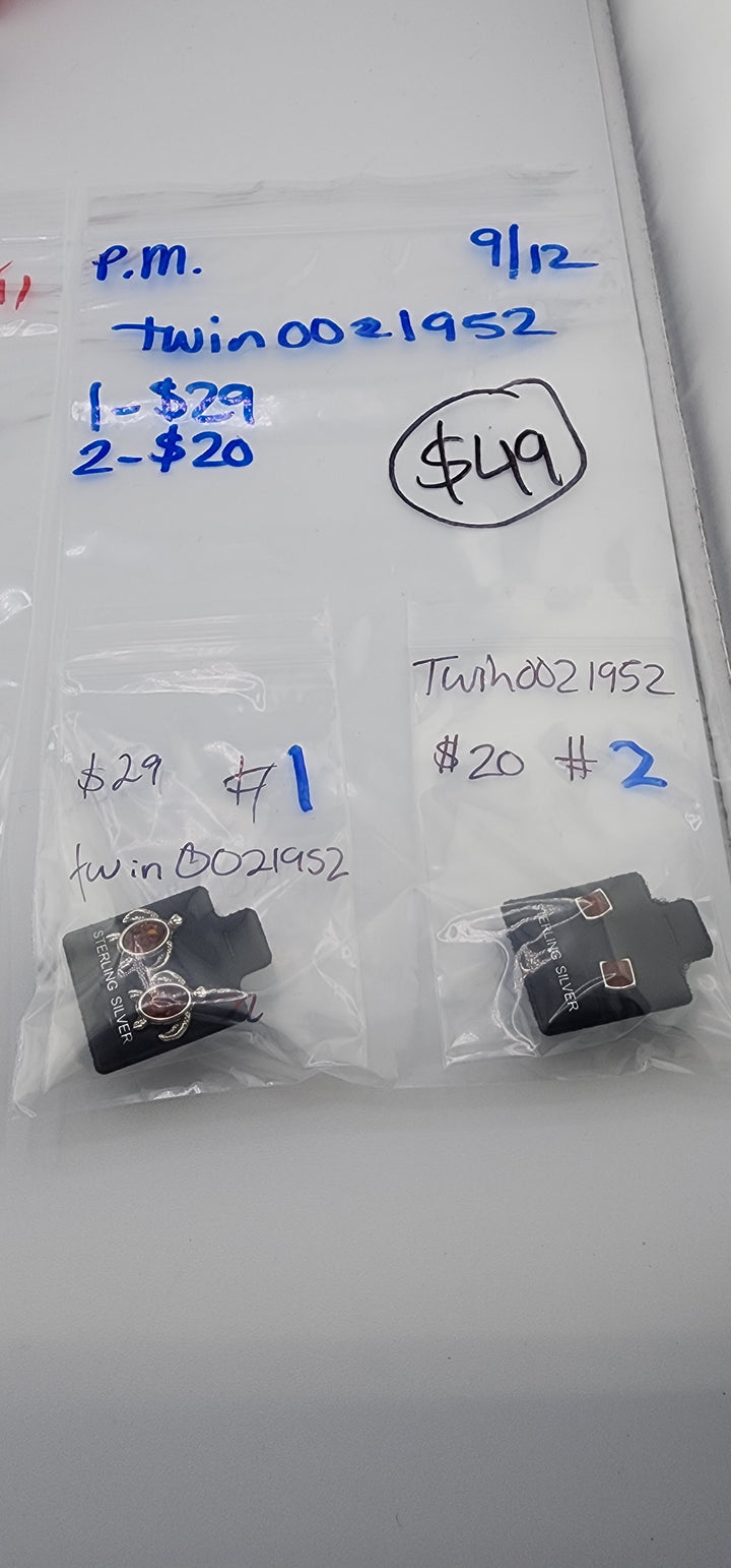 PM SHOW 48HR - RESERVED FOR: Twin0021952 - 9/12/2025 FL tiktok Live Show - 2 Sterling Silver Items