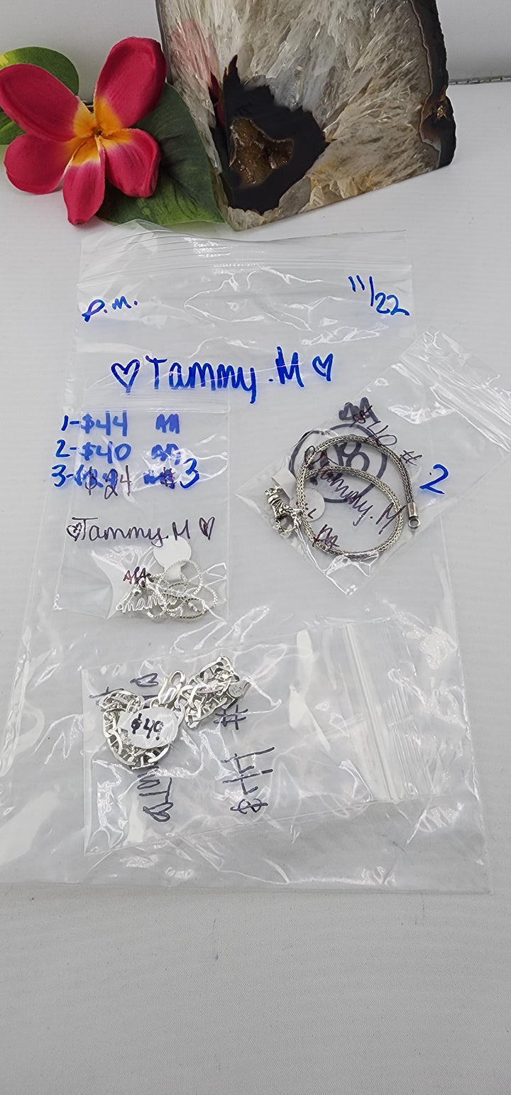 PM SHOW 48HR - RESERVED FOR: 💙Tammy M.💙 - 11/22/2025 tiktok Live Show - 3 Sterling Silver Items