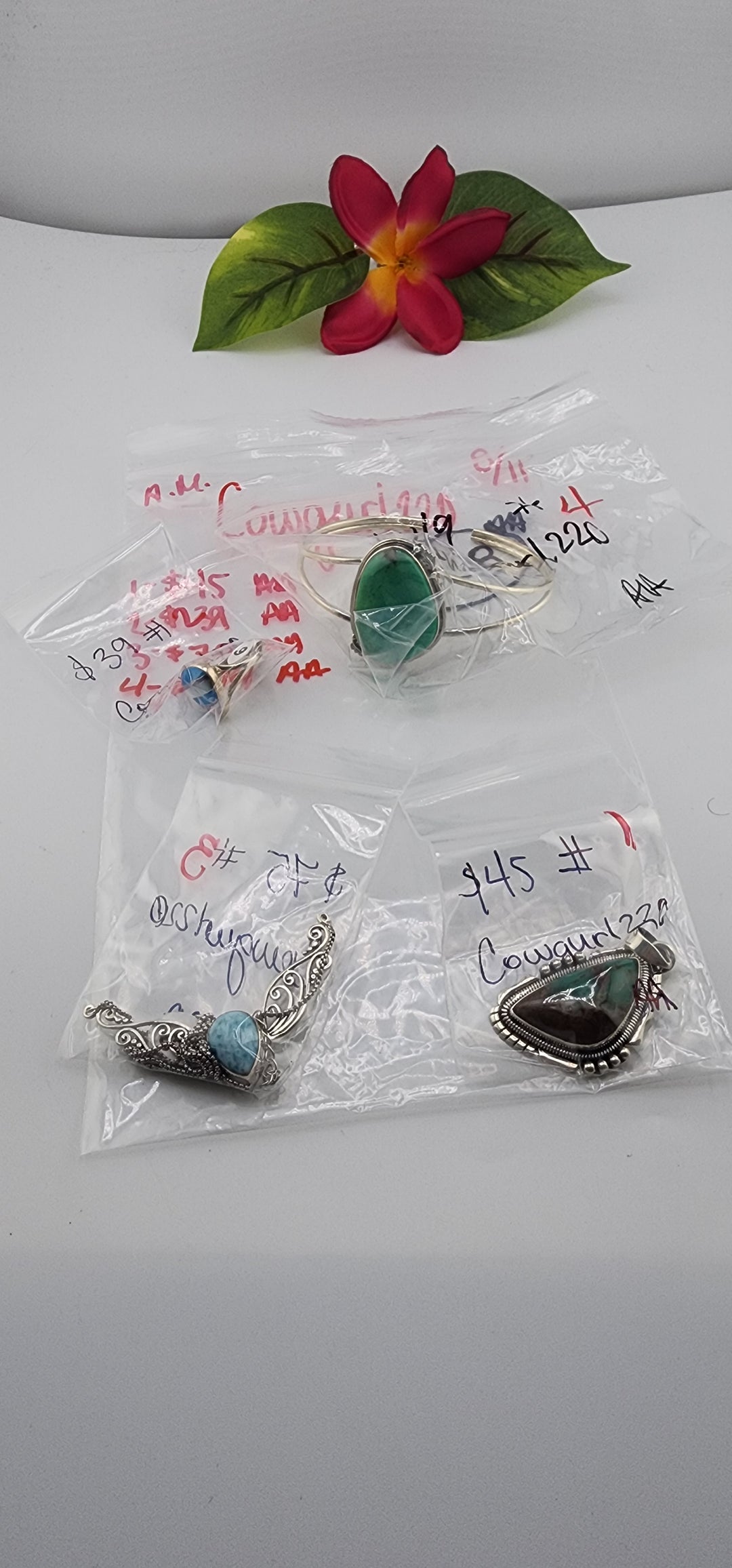 AM SHOW 48HR - RESERVED FOR: Cowgurl220 - 8/11/2025 FL tiktok Live Show - 4 Sterling Silver Items
