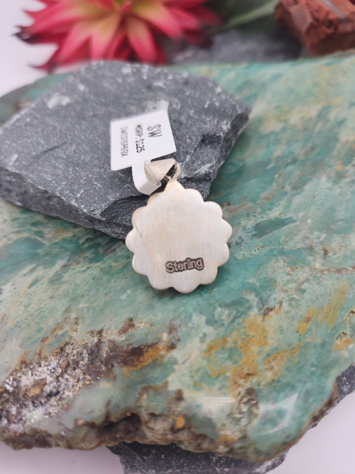 Southwest 925 Sterling Silver White Water Pendant