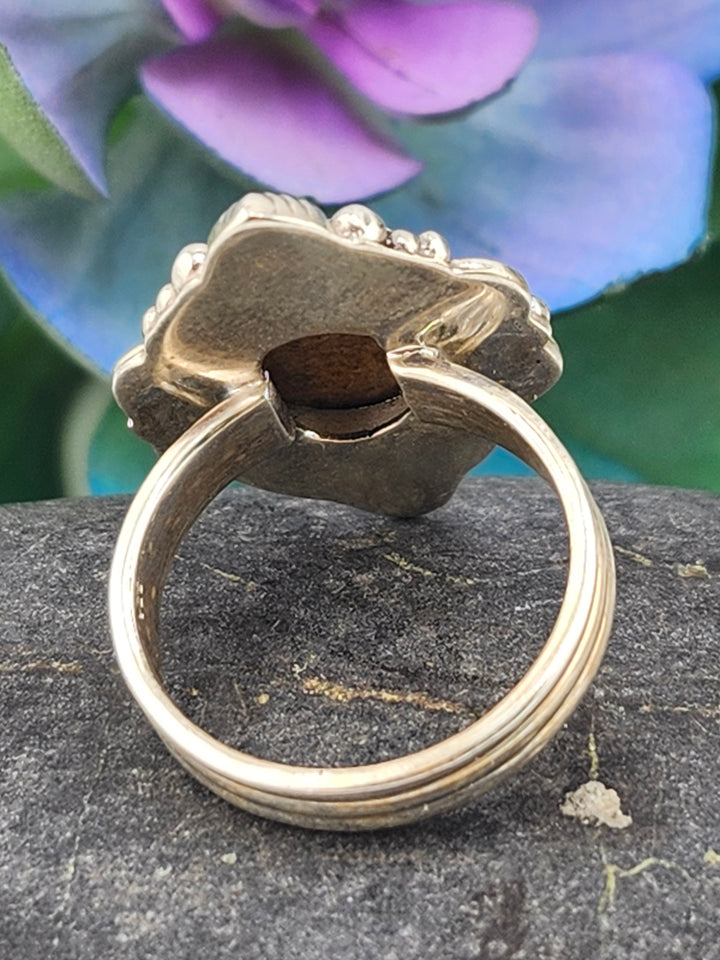 Kingman Turquoise and 925 Sterling Silver Ring - Size 7