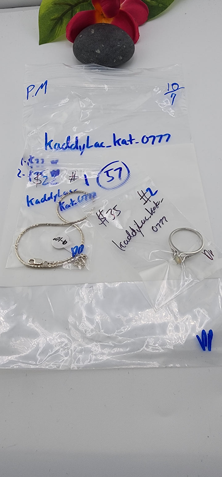 PM SHOW 48HR - RESERVED FOR: kaddyLac_Kat_0777 - 10/7/2025 FL tiktok Live Show - 2 Sterling Silver Items