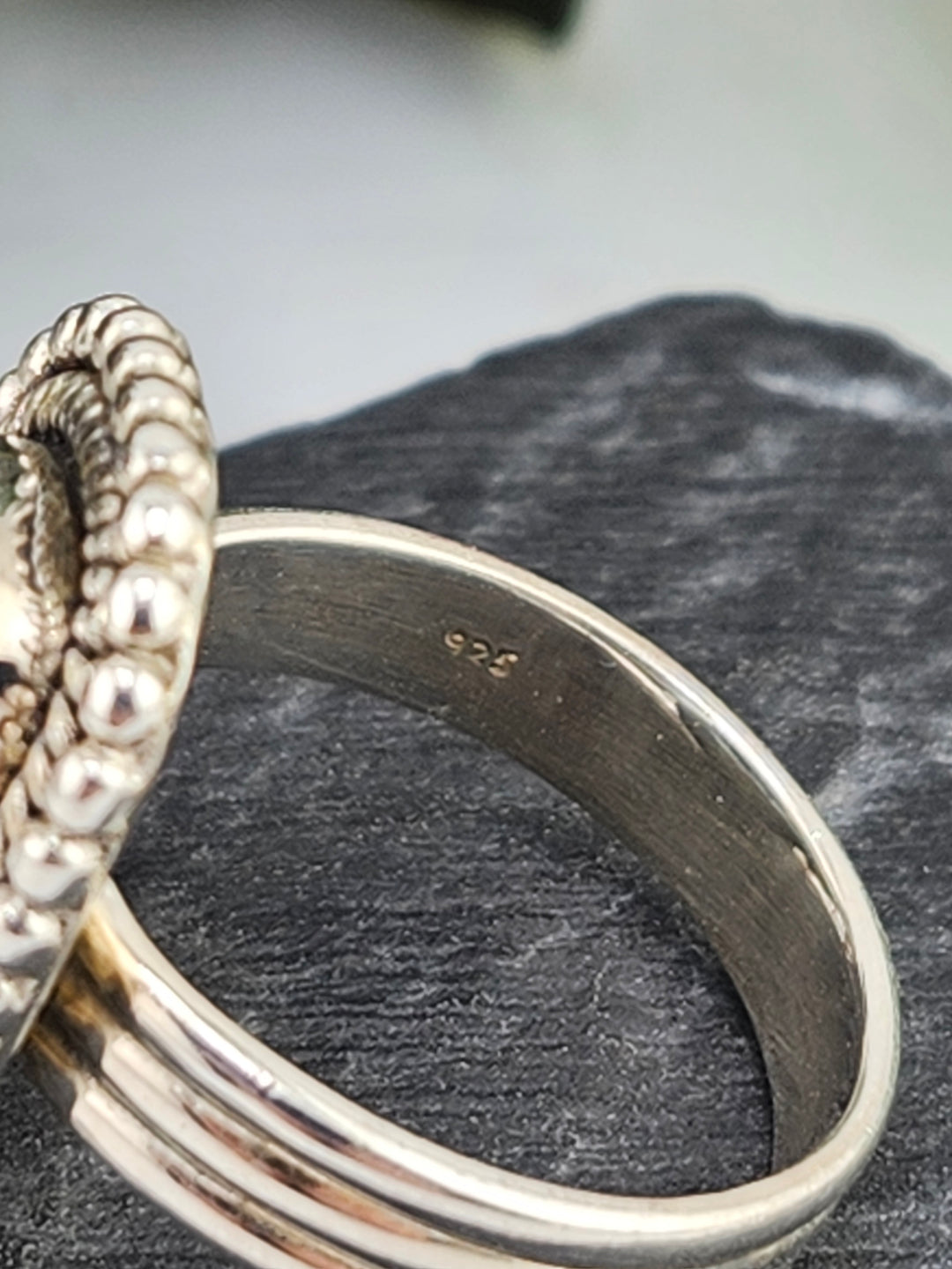 Australian Opal Doublet and 925 Sterling Silver Ring - Size 7.25