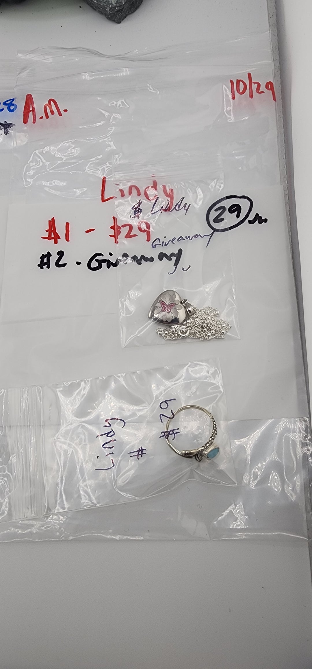 AM SHOW 48HR RESERVED FOR: Lindy - 10/29/2025 FL tiktok Live Show - 2 Sterling Silver Items