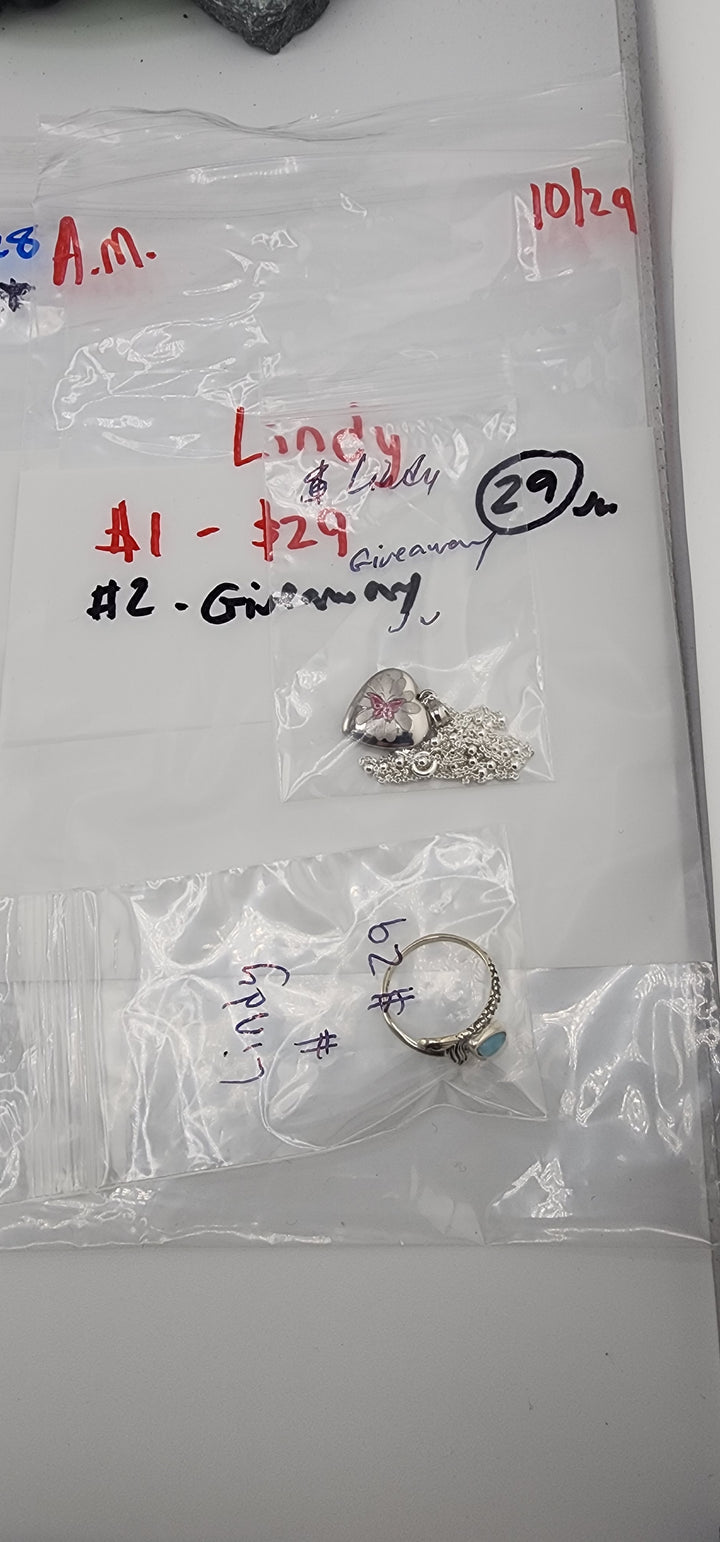 AM SHOW 48HR RESERVED FOR: Lindy - 10/29/2025 FL tiktok Live Show - 2 Sterling Silver Items