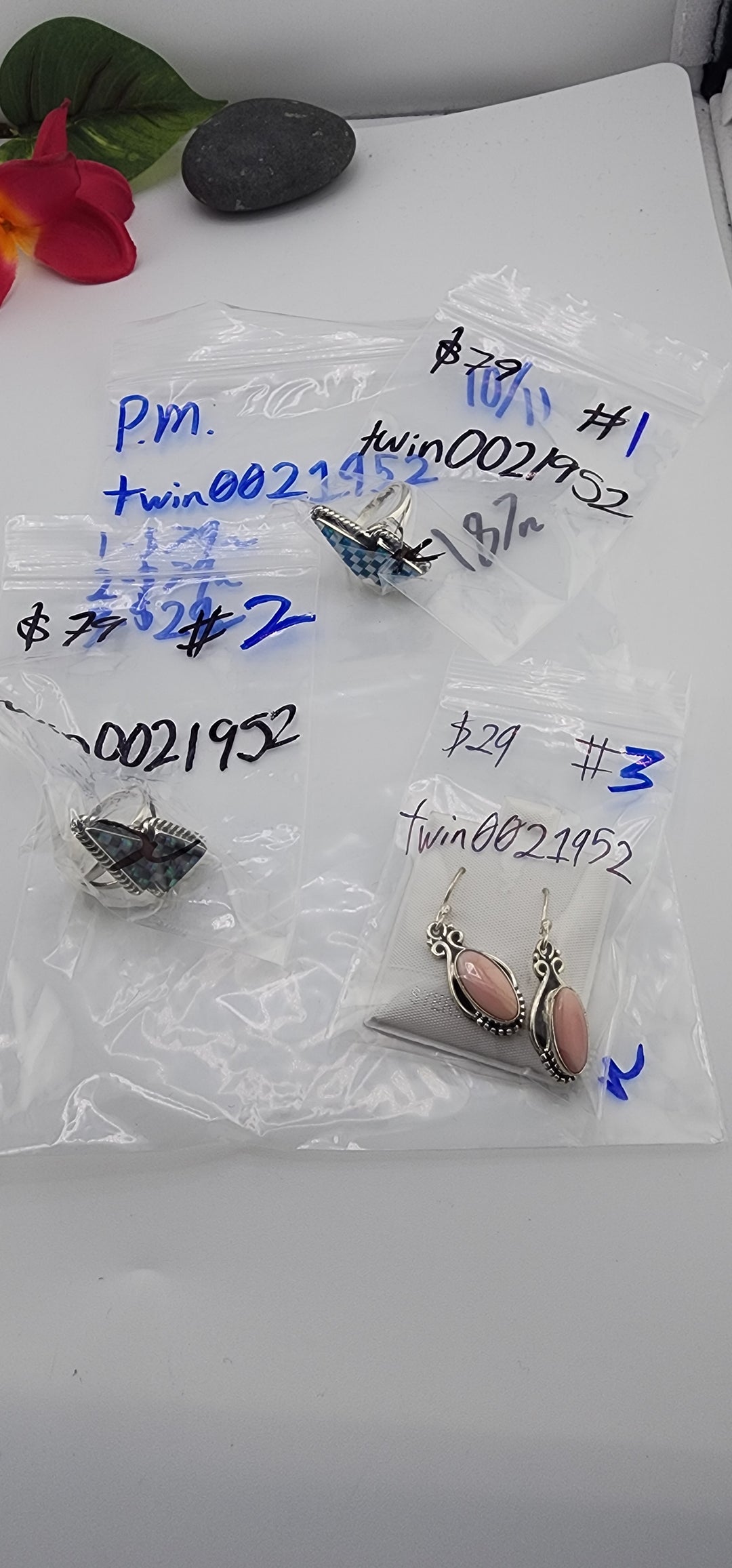 PM SHOW 48HR - RESERVED FOR: twin0021952 - 10/11/2025 FL tiktok Live Show - 3 Sterling Silver Items