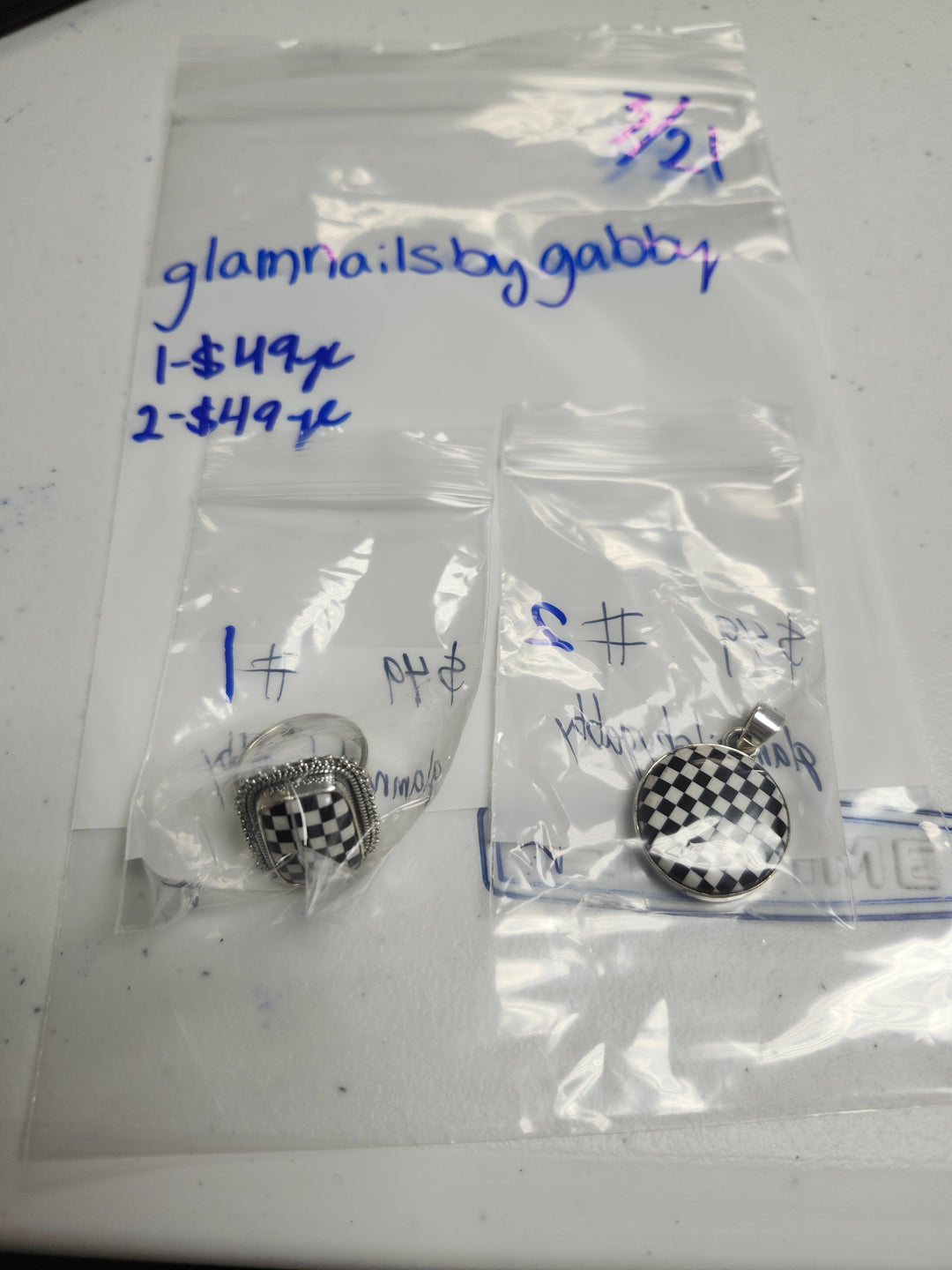 RESERVED FOR- glamnailsbygabby - 3/21/2025 Live Show - 2 Sterling Silver Items