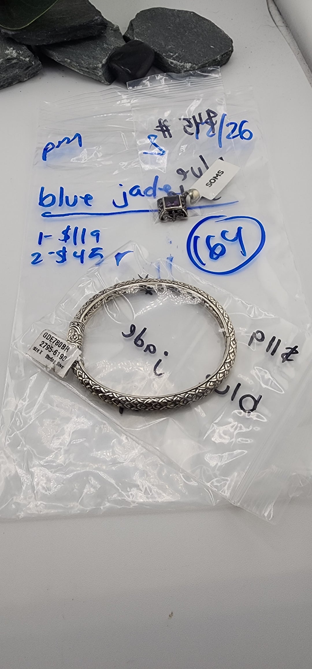 PM SHOW 48HR - RESERVED FOR: blue jade - 12/26/2025 tiktok Live Show - 2 Sterling Silver Items
