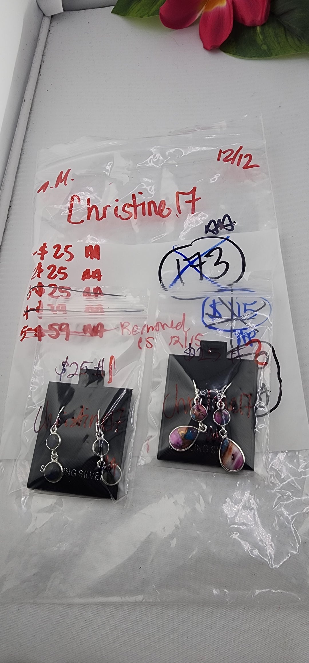 AM SHOW 48HR RESERVED FOR: Christine17 - 12/12/2025 FL tiktok Live Show - 2 Sterling Silver Items