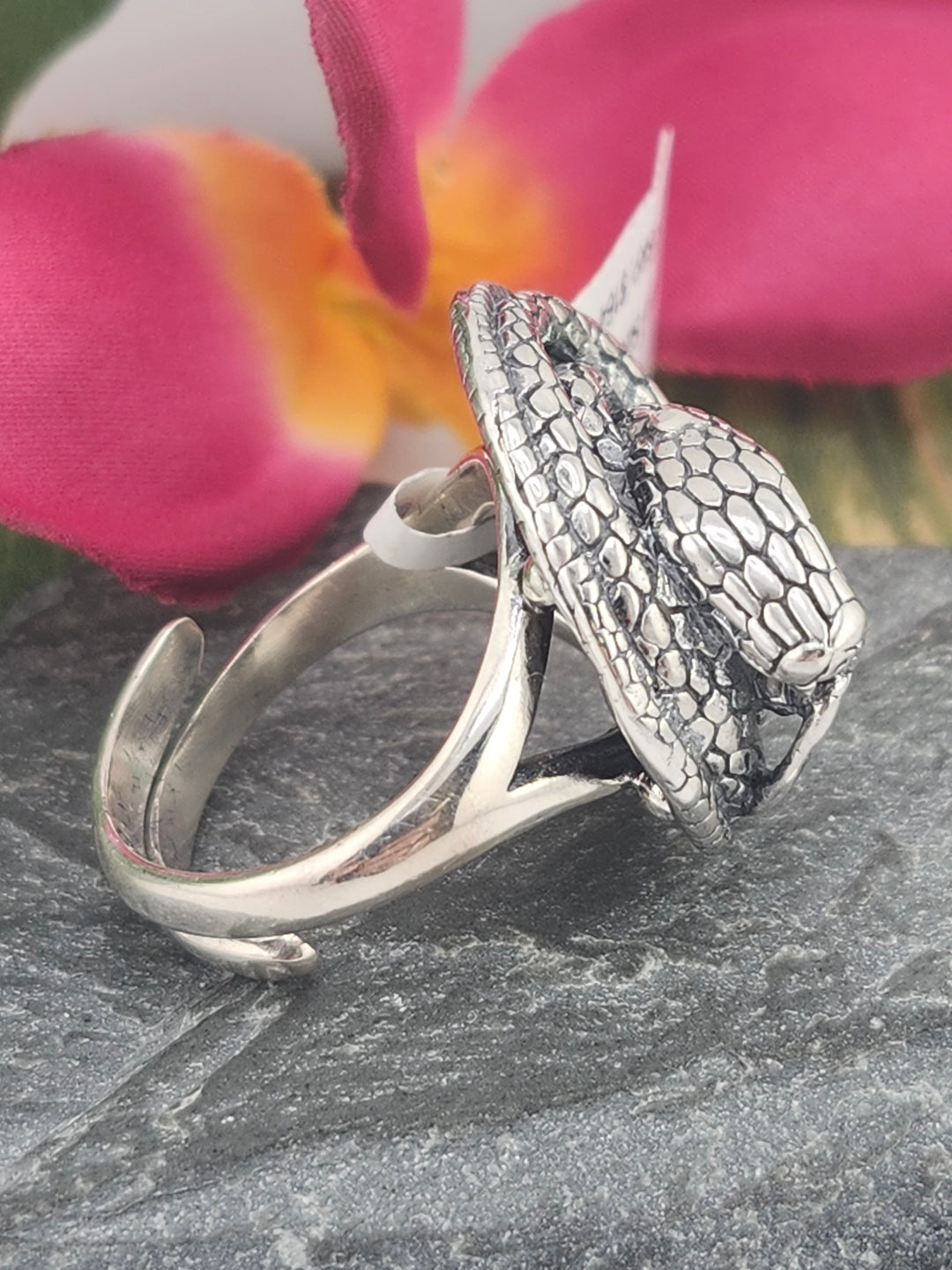 Designer SOMS 925 Sterling Silver Snake Ring - Adjustable
