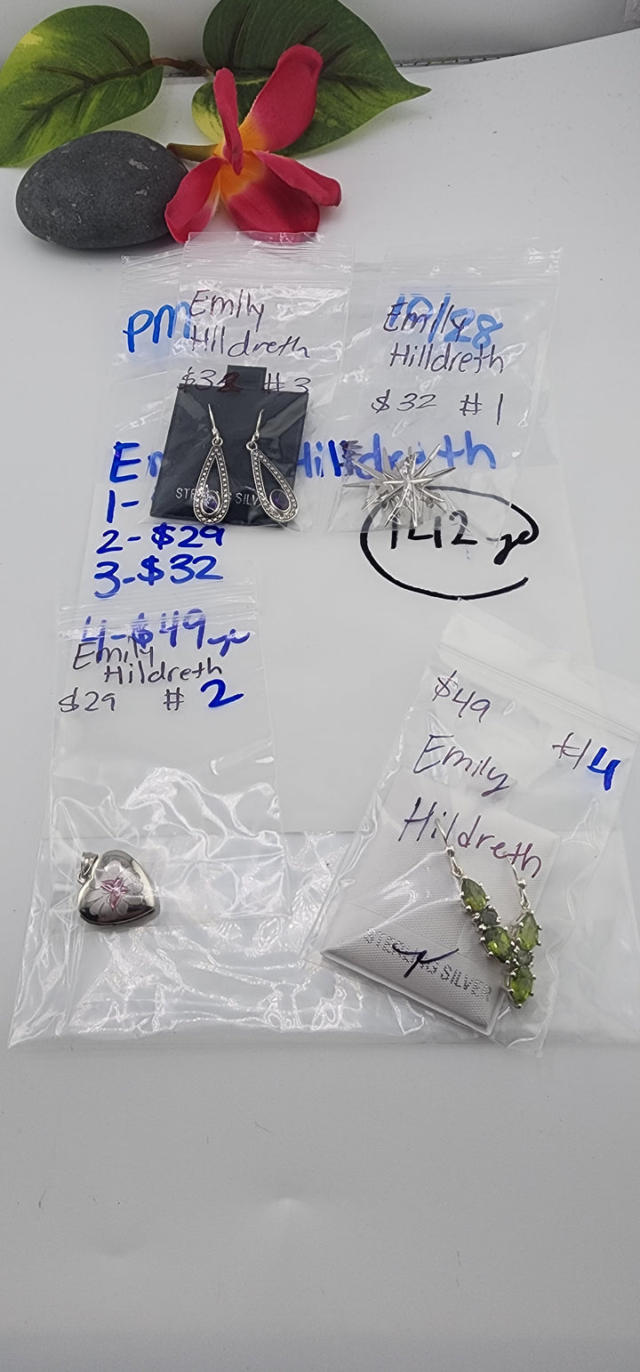 PM SHOW 48HR - RESERVED FOR: Emily Hildreath - 10/28/2025 FL tiktok Live Show - 4 Sterling Silver Items