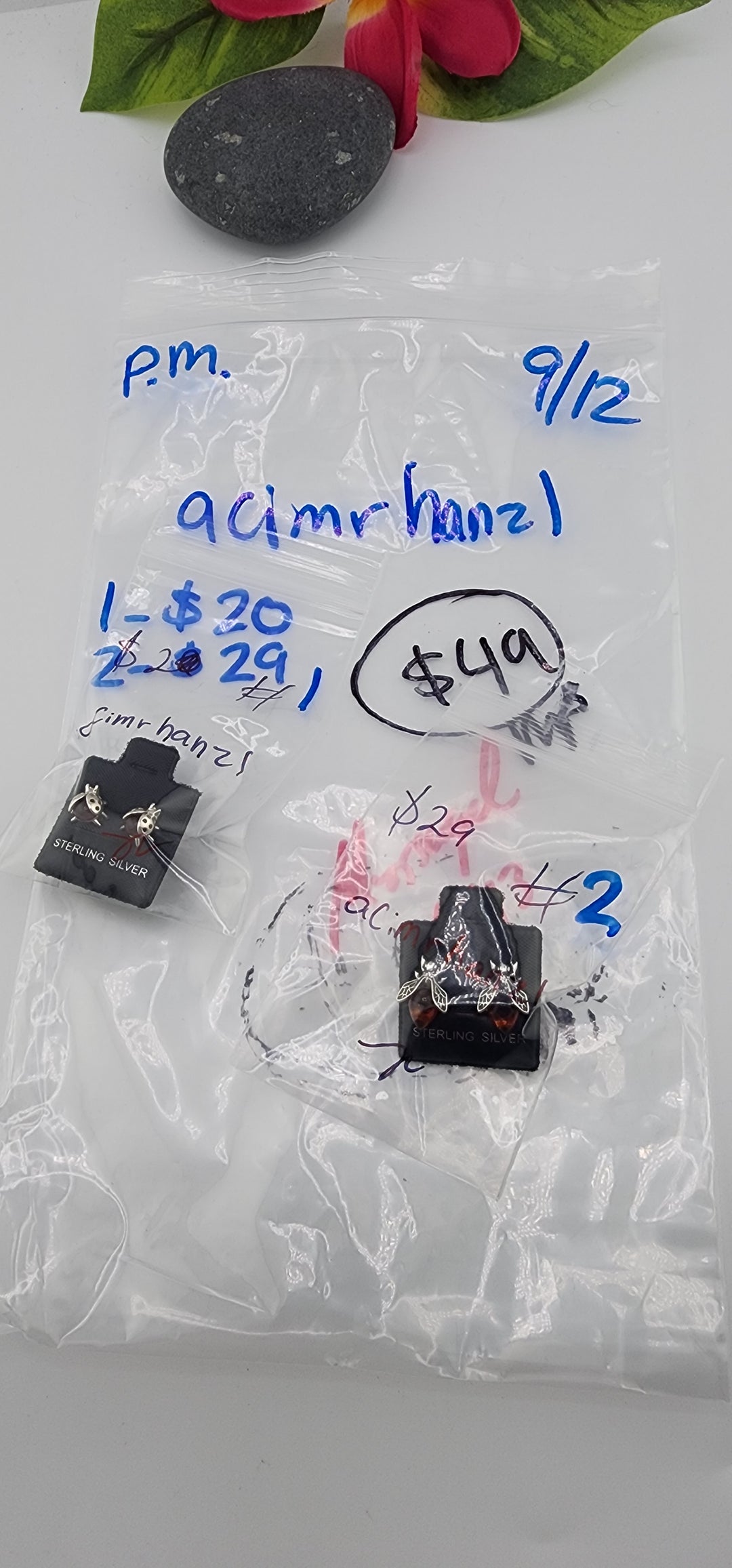 PM SHOW 48HR - RESERVED FOR: acimrhanzl - 9/12/2025 FL tiktok Live Show - 2 Sterling Silver Items