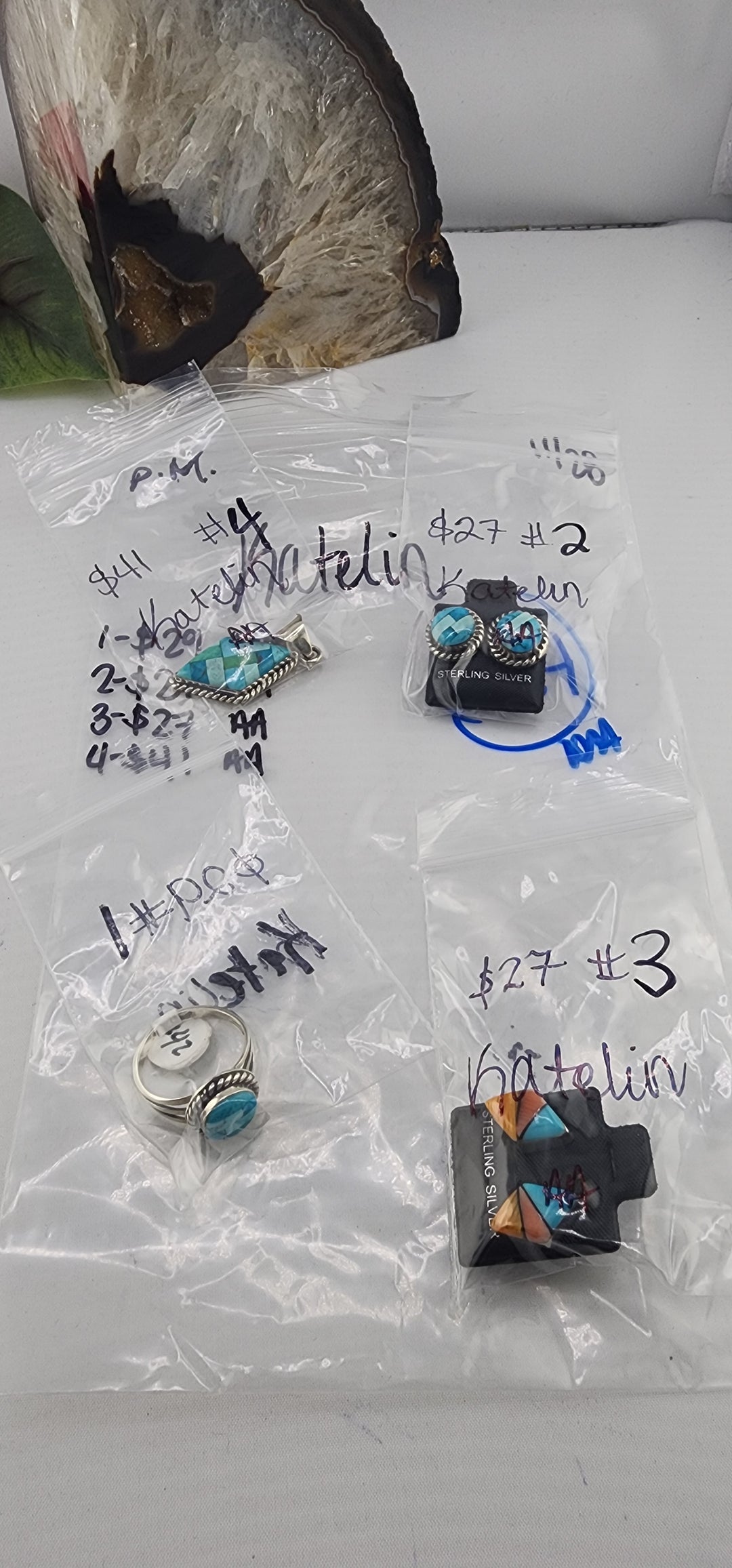 PM SHOW 48HR - RESERVED FOR: Katelin - 11/28/2025 tiktok Live Show - 4 Sterling Silver Items