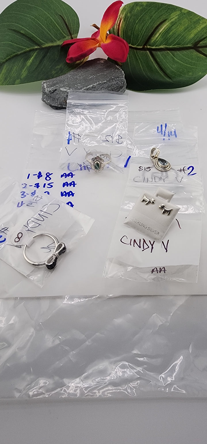RESERVED FOR: CINDY V- 4/14/2025 tiktok Live Show - 4 Sterling Silver Items