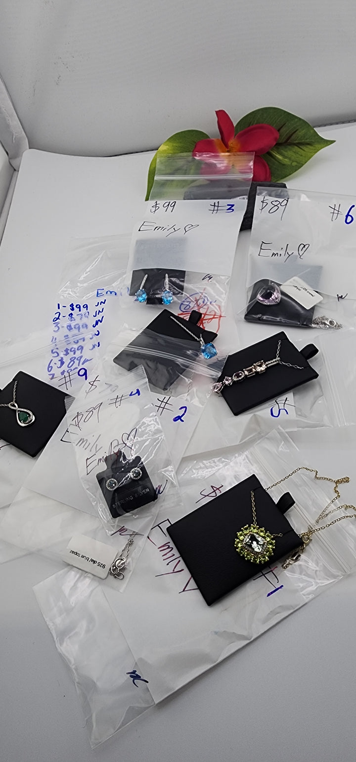 RESERVED FOR:  Emily❤️- 5/10/2025 tiktok Live Show - 7 Sterling Silver Items