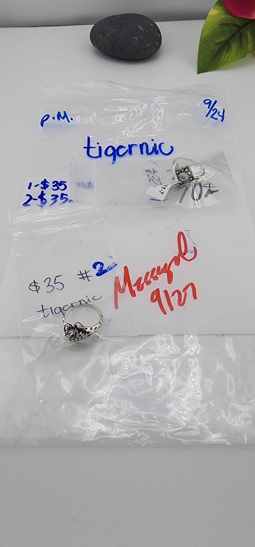 PM SHOW 48HR - RESERVED FOR: tigernic - 9/24/2025 FL tiktok Live Show - 2 Sterling Silver Items