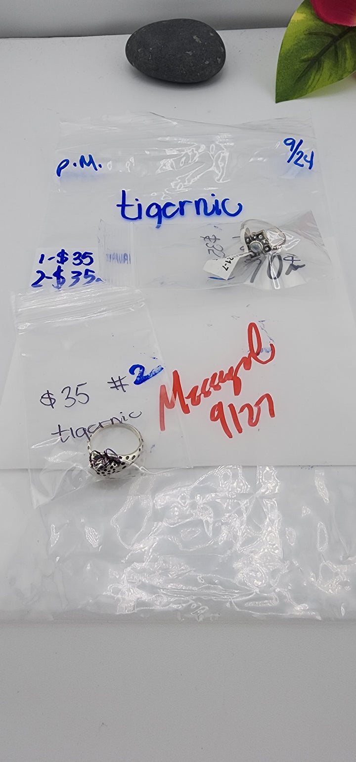 PM SHOW 48HR - RESERVED FOR: tigernic - 9/24/2025 FL tiktok Live Show - 2 Sterling Silver Items