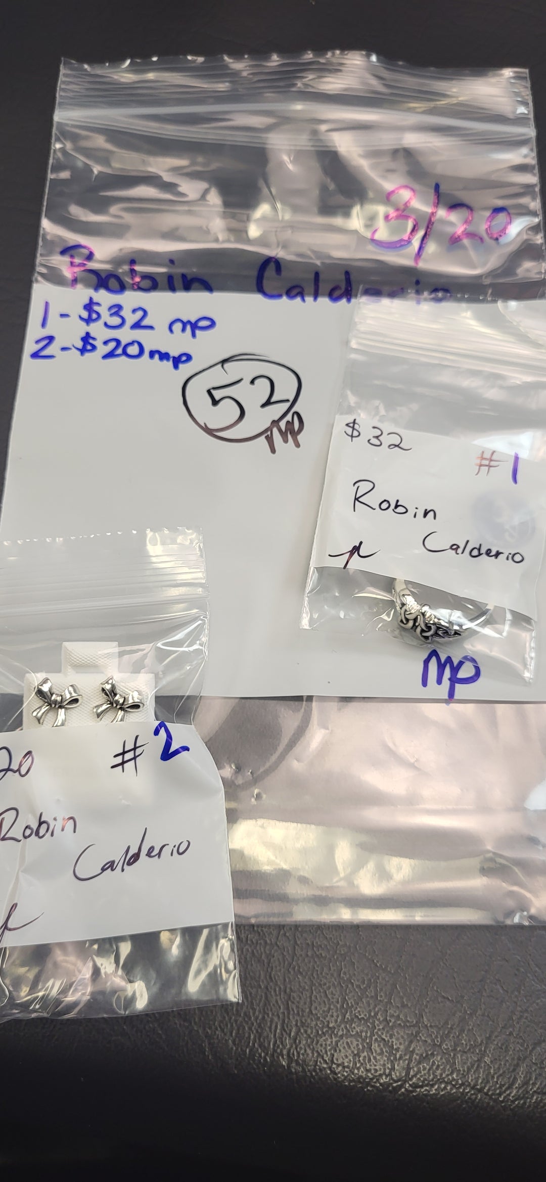 RESERVED FOR: Robin Calderio  - 3/20/2025 Live Show - 2  Sterling Silver Items