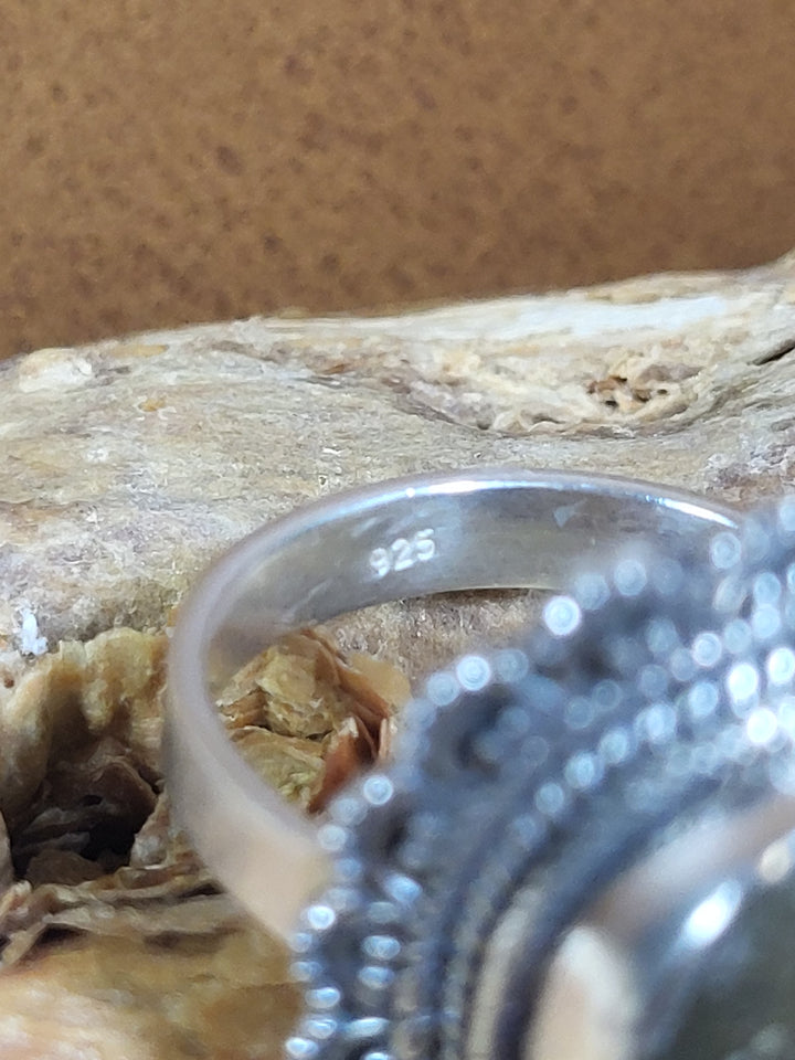 Natural Ethiopian Boulder Opal 925 Sterling Silver Ring - Size 7