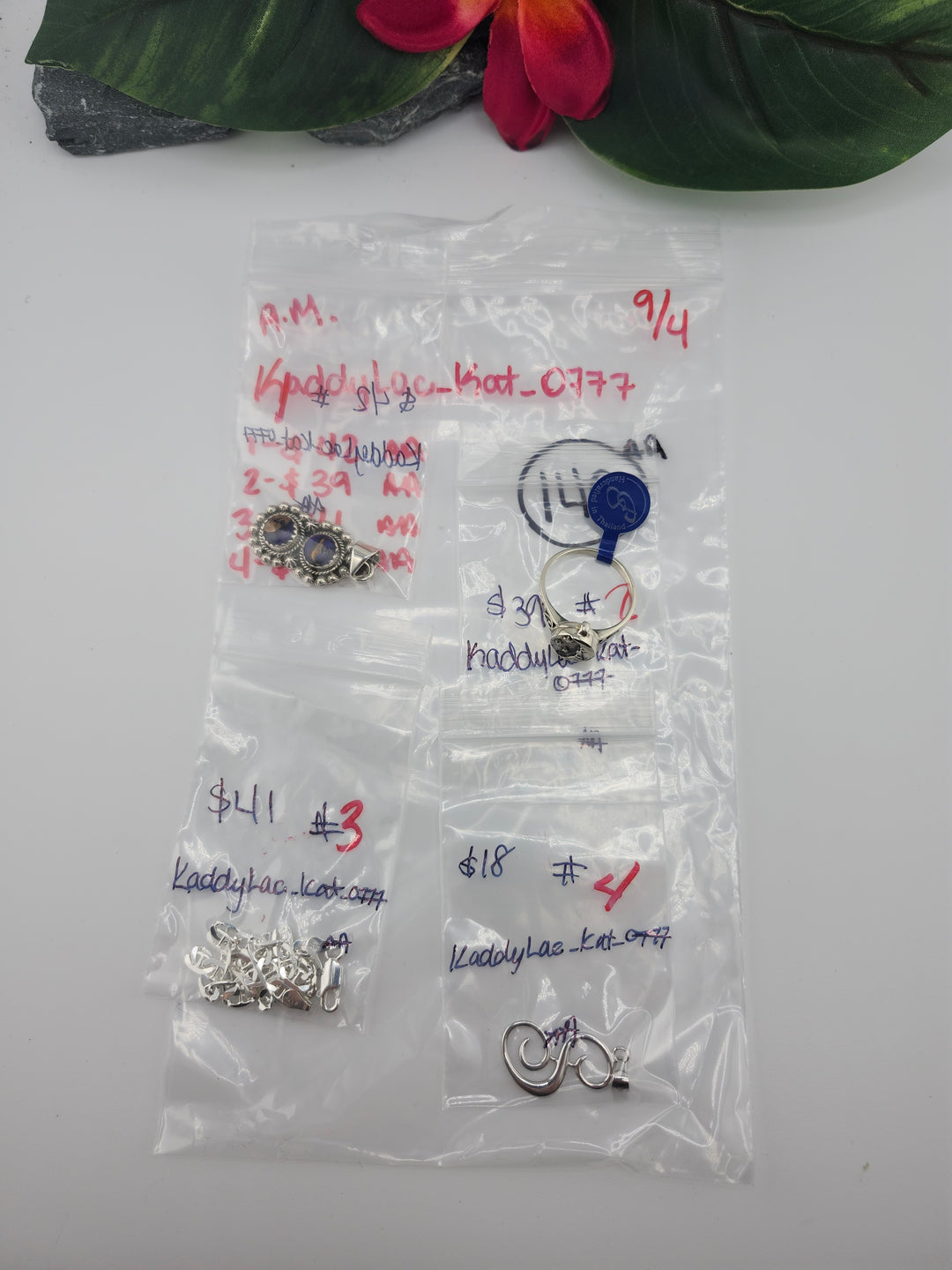 AM SHOW 48HR - RESERVED FOR: kaddyLac_kat_0777 - 9/4/2025 FL tiktok Live Show - 4 Sterling Silver Items