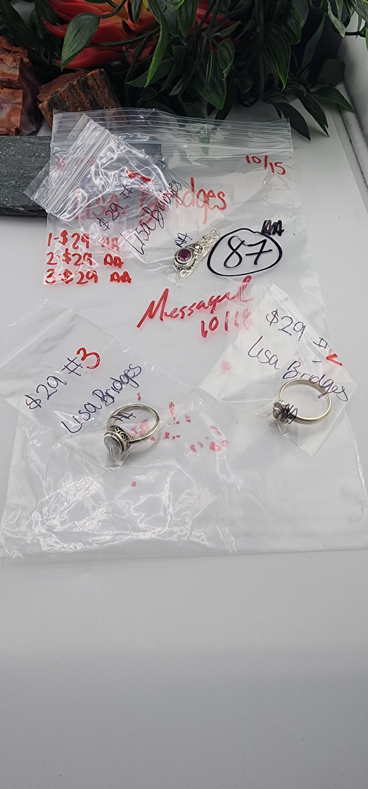 AM SHOW 48HR RESERVED FOR: Lisa Bridges  - 10/15/2025 FL tiktok Live Show - 3 Sterling Silver Items