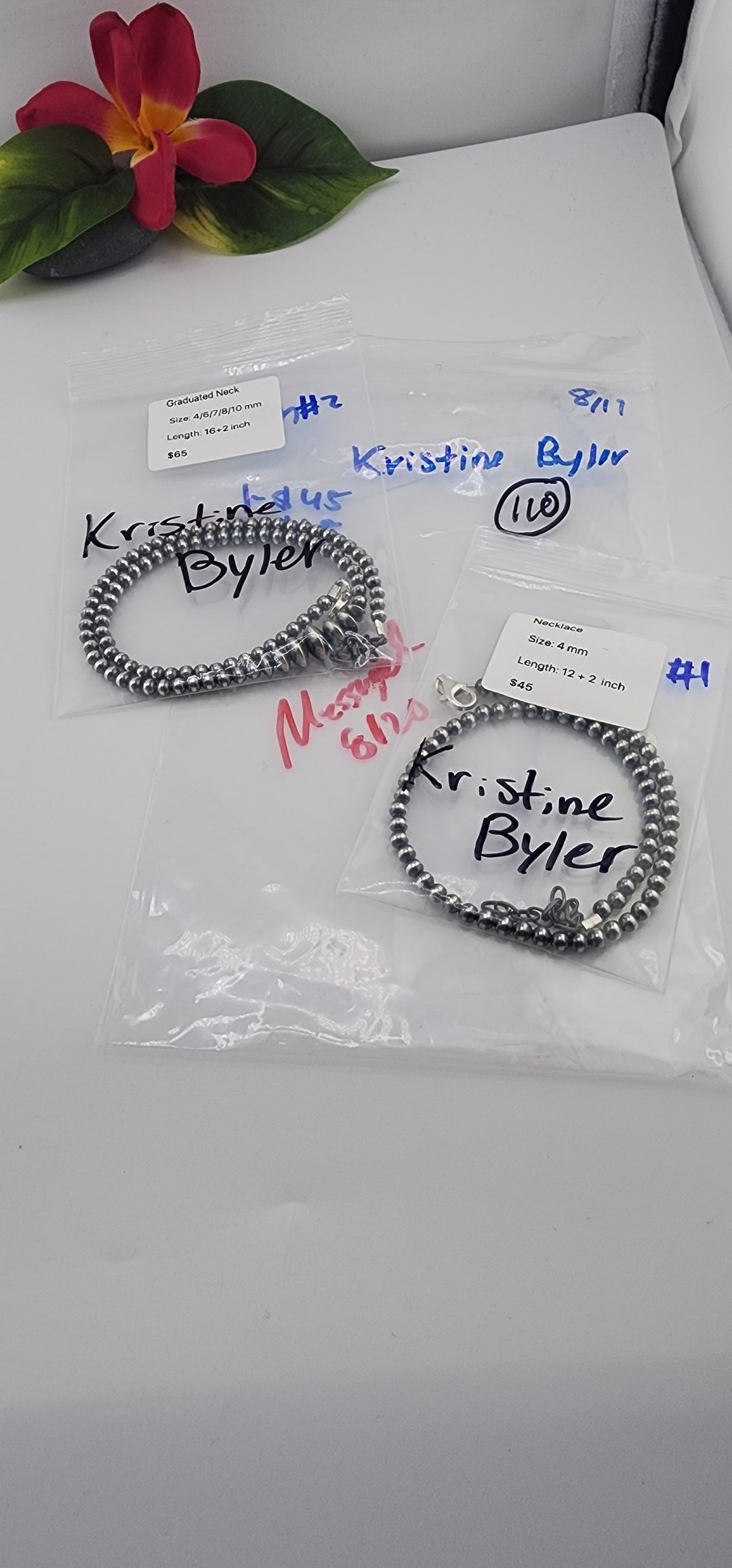 PM SHOW 48HR - RESERVED FOR: Kristine Byler- 8/17/2025 FL tiktok Live Show - 2 Sterling Silver Items