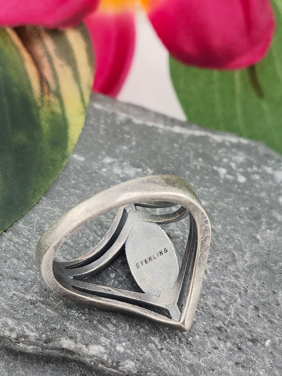 Oxidized Marquee Bumblebee Jasper Ring Size 9.25