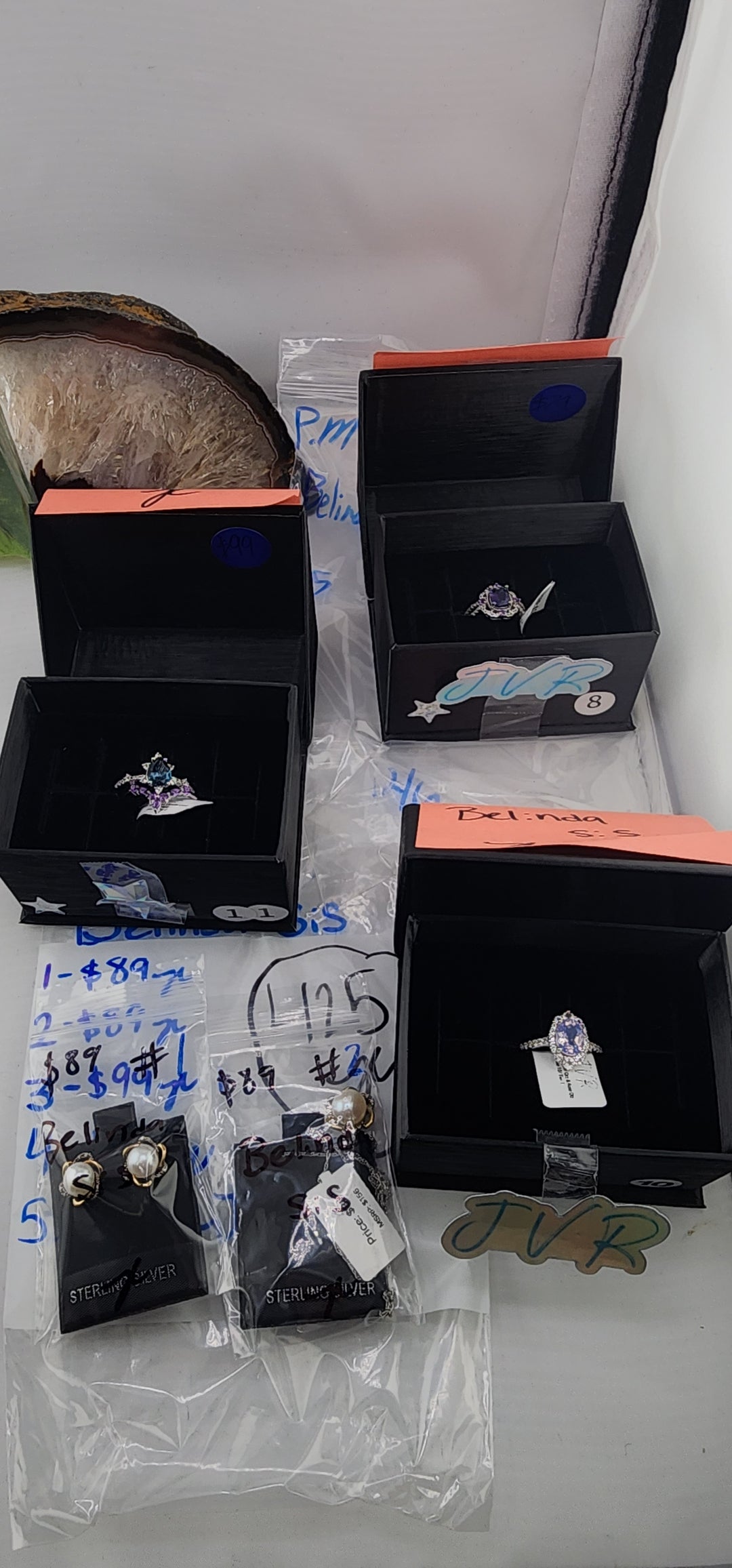 PM SHOW 48HR - RESERVED FOR: Belinda sis - 12/6/2025 tiktok Live Show - 5 Sterling Silver Items
