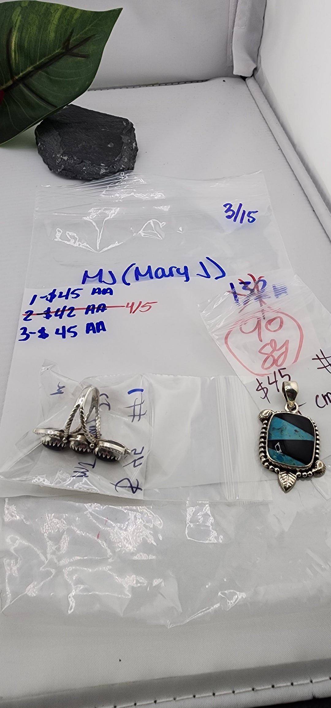RESERVED FOR: MJ (Mary J) - 3/15/2025 Live Show - 2 Sterling Silver Items