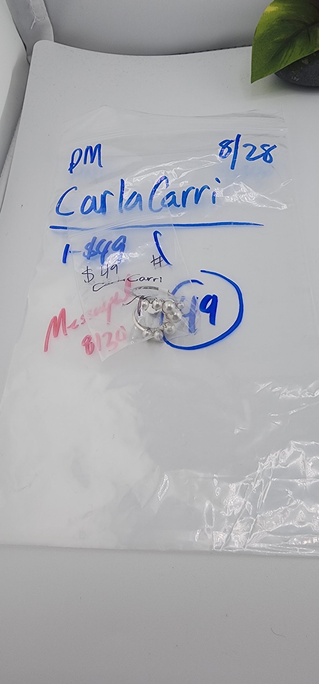PM SHOW 48HR - RESERVED FOR: CarlaCarri - 8/28/2025 FL tiktok Live Show - 1 Sterling Silver Items