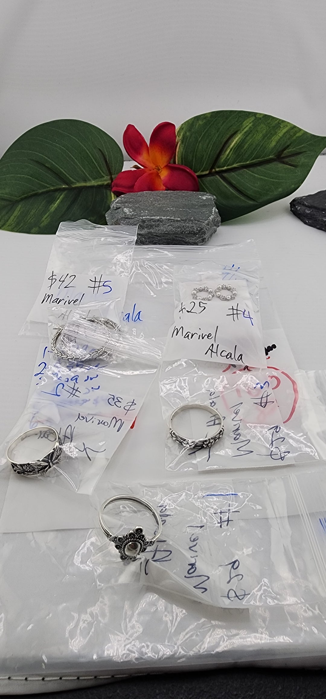 RESERVED FOR: Marivel Alcala - 4/10/2025 tiktok Live Show - 5 Sterling Silver Items