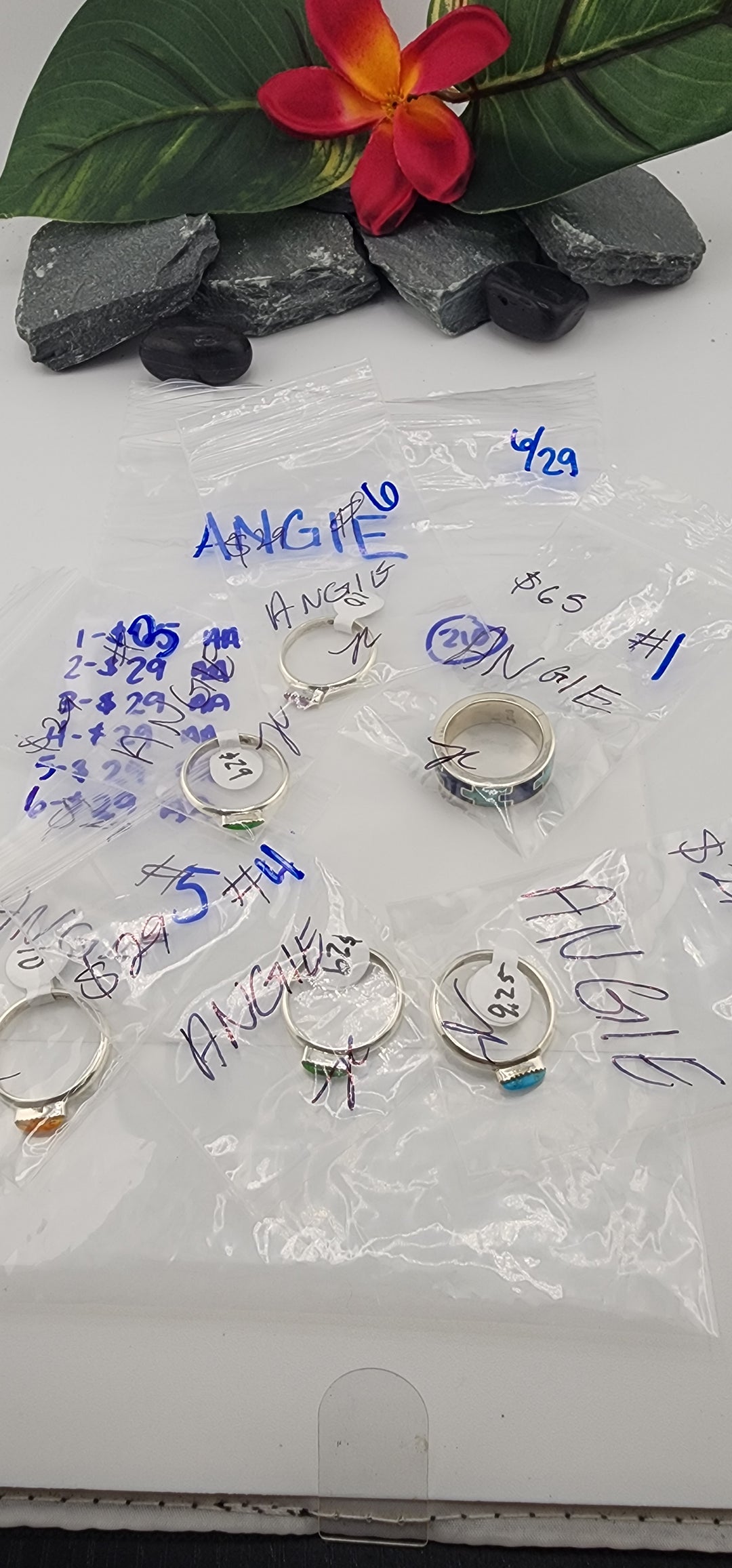RESERVED FOR: ANGIE - 6/29/2025 tiktok Reservation Live Show -6 Sterling Silver Items