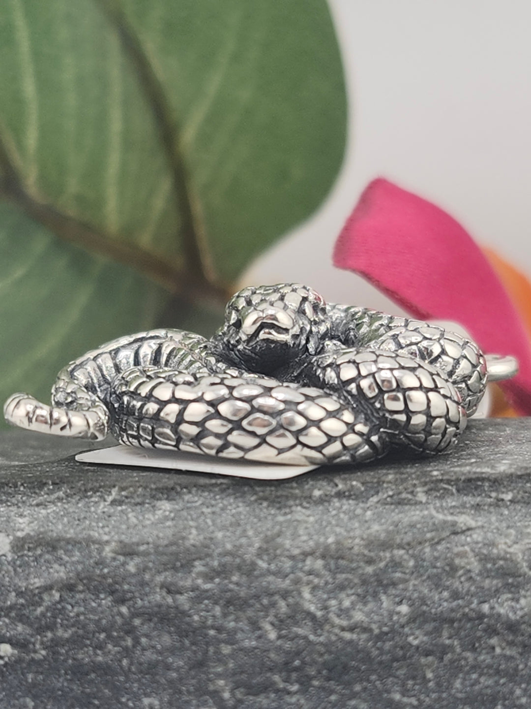 Designer SOMS 925 Sterling Silver Snake Pendant
