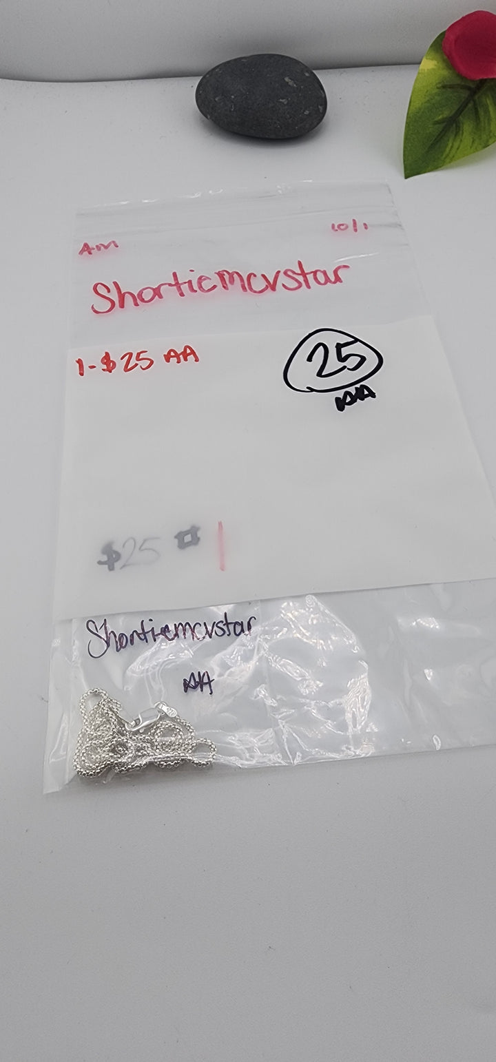 AM SHOW 48HR RESERVED FOR: Shortiemcvstar - 10/1/2025 FL tiktok Live Show -  1 Sterling Silver Items
