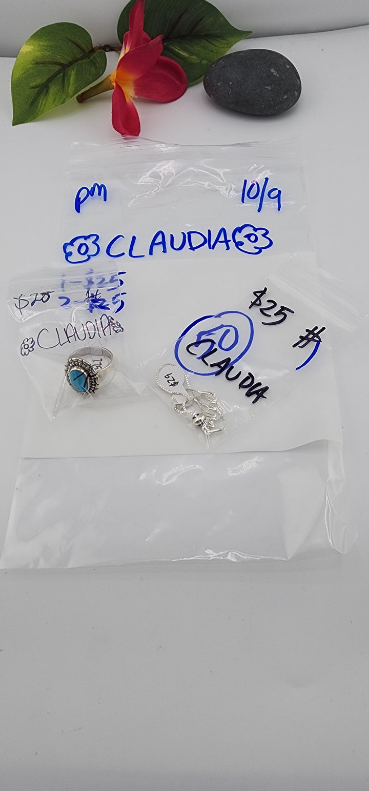 PM SHOW 48HR - RESERVED FOR: 🌸CLAUDIA🌸 - 10/9/2025 FL tiktok Live Show - 2 Sterling Silver Items