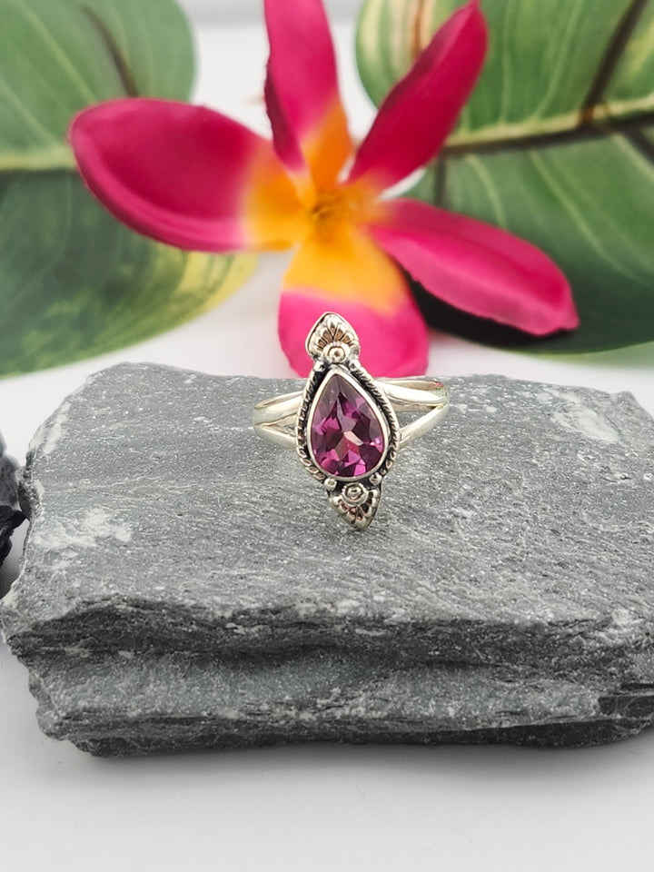 Pink Topaz Ring Size 8