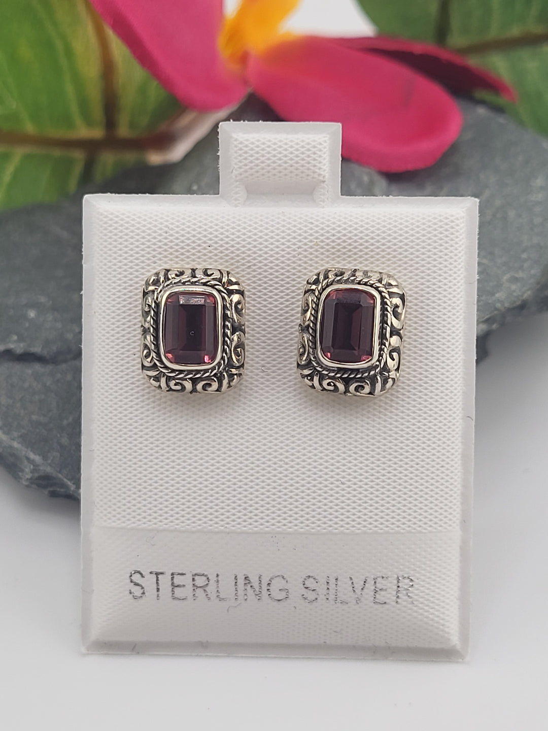 Pink CZ Earrings