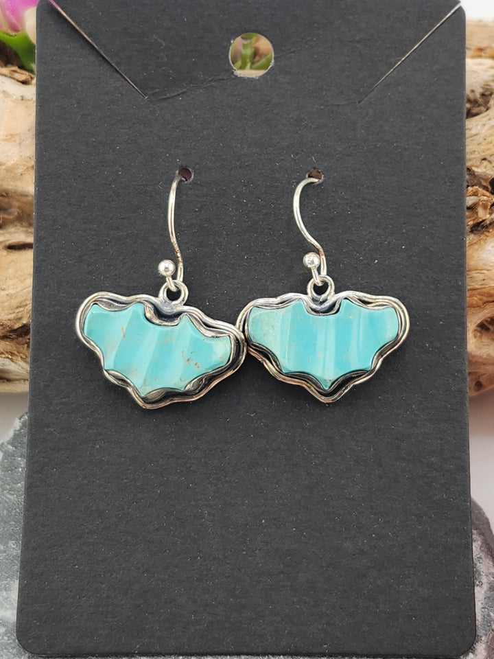 Turquoise Bat Dangle Earrings