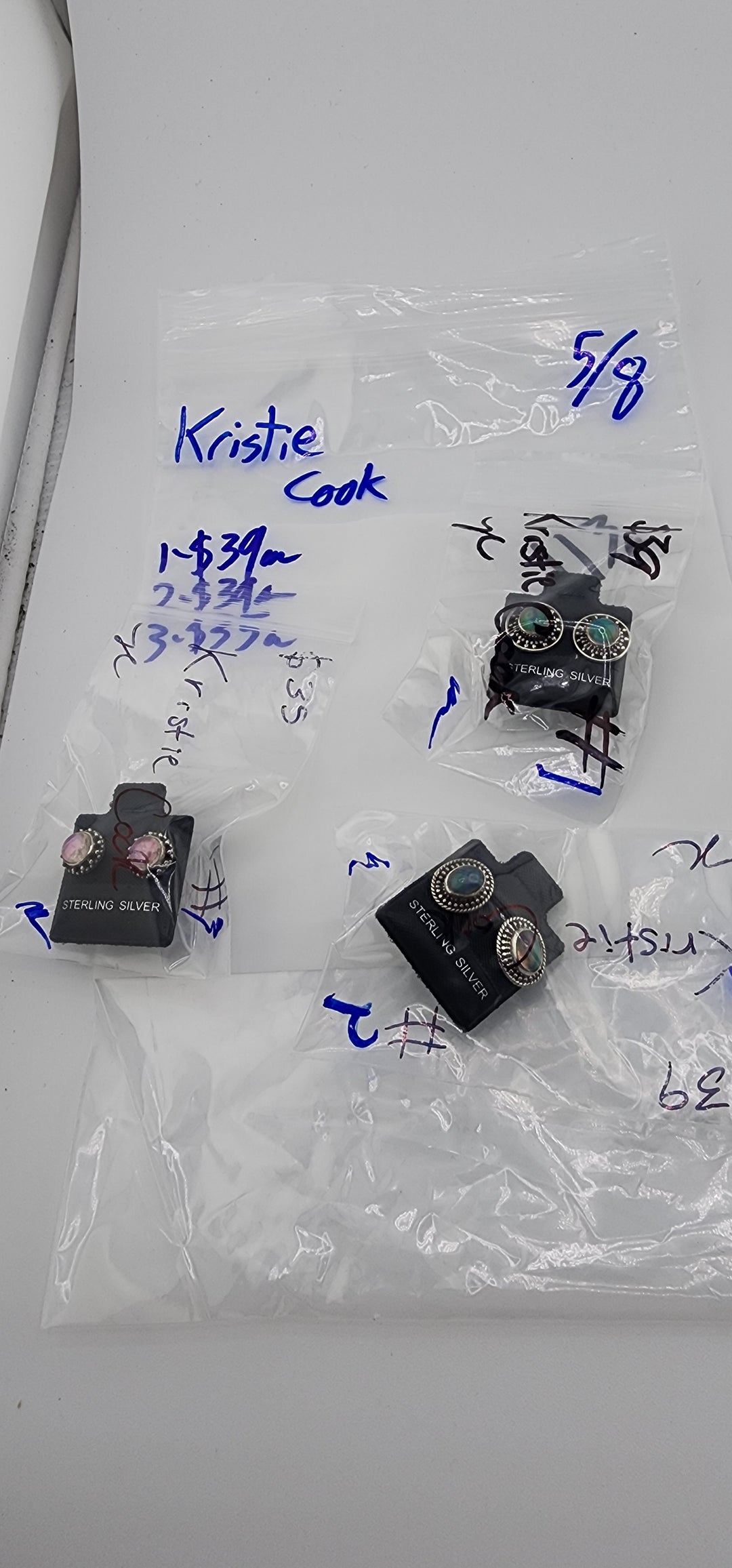 RESERVED FOR: Kristie Cook - 5/8/2025 tiktok Live Show - 3 Sterling Silver Items