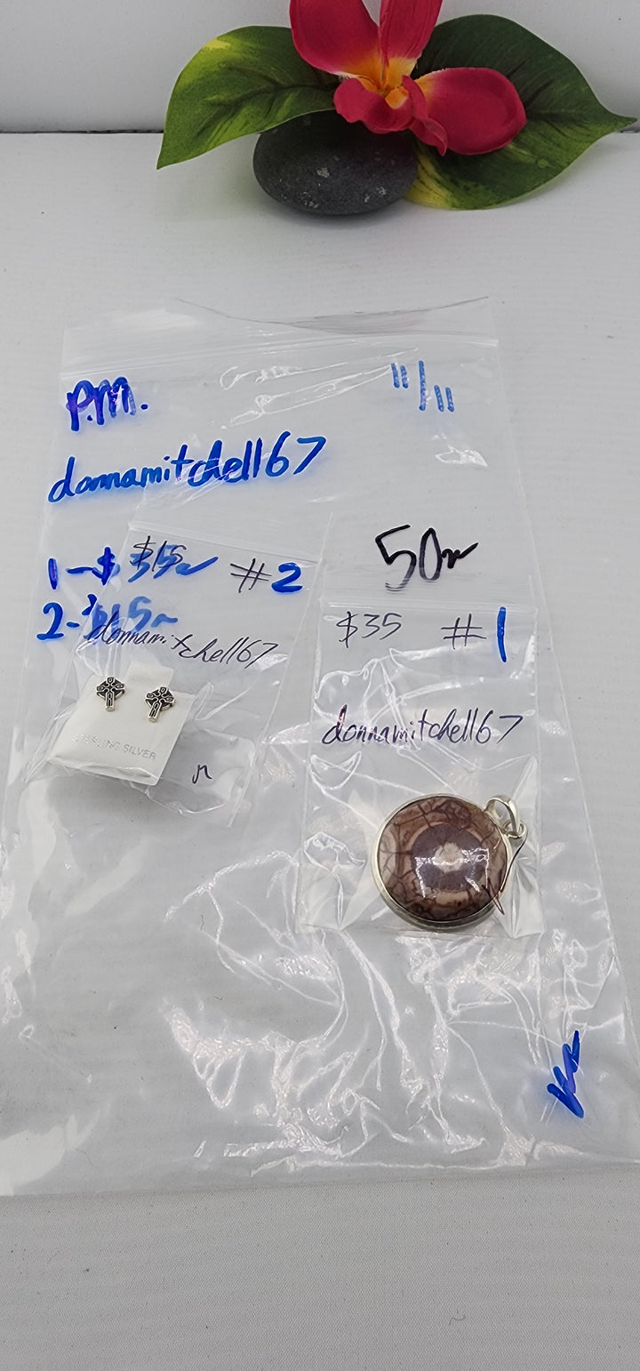 PM SHOW 48HR - RESERVED FOR: donnamitchell67 - 11/11/2025 tiktok Live Show - 2 Sterling Silver Items