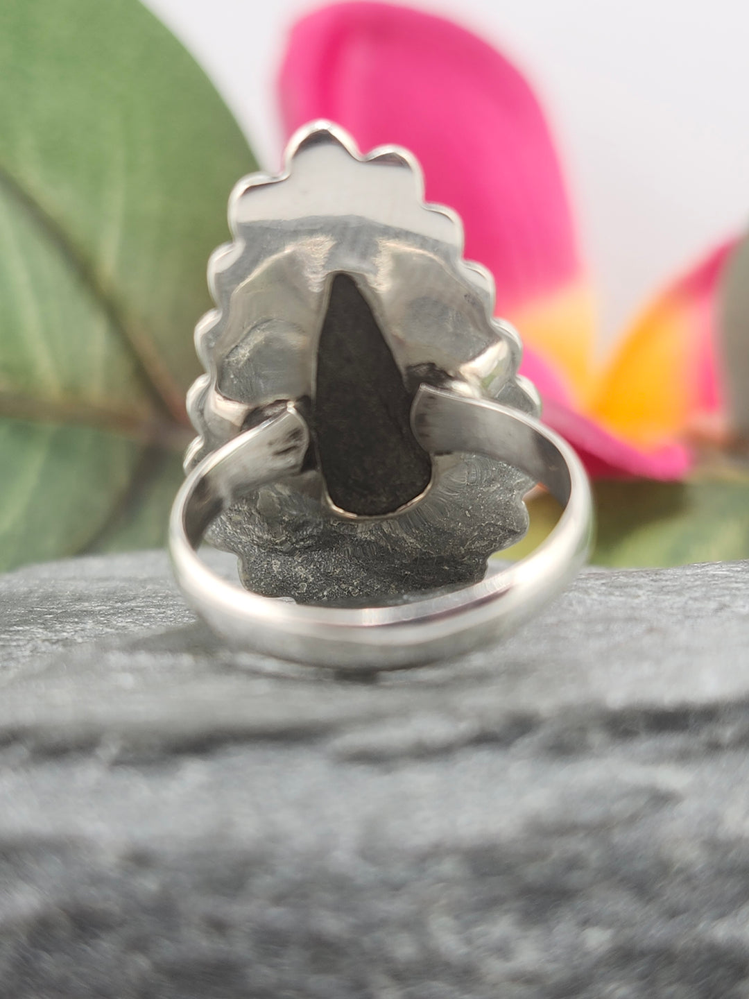 Titanium Druzy 925 Sterling Silver Ring Size 5